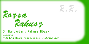 rozsa rakusz business card